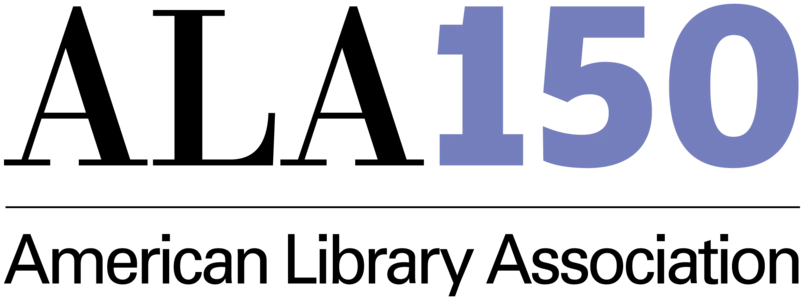 ALA is black letters, 150 in numeral form in purple