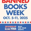 Banned Books Week. Oct 5-11, 2025. Censorship is so 1984. Read for your rights. ALA.org/BBooks
