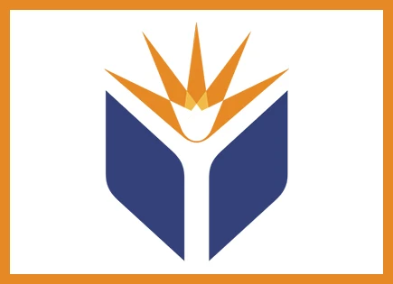 Library Champions logo - book and shining torch