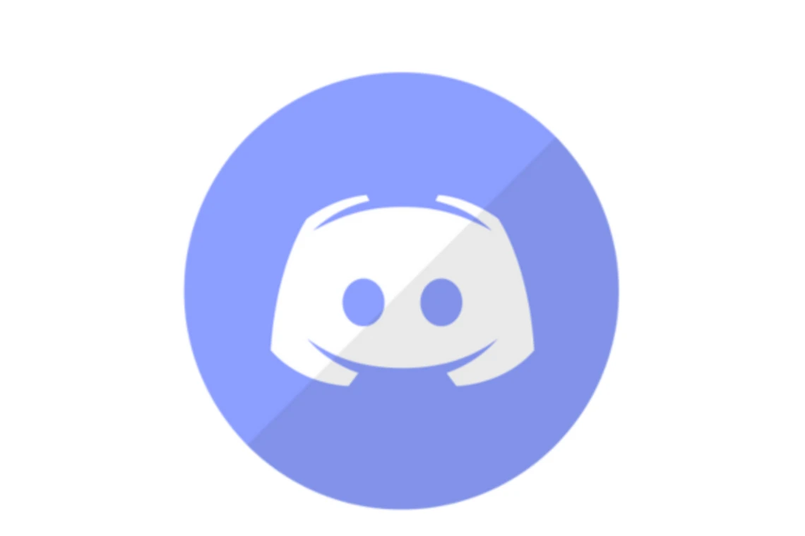 Discord logo on a light periwinkle blue circle.