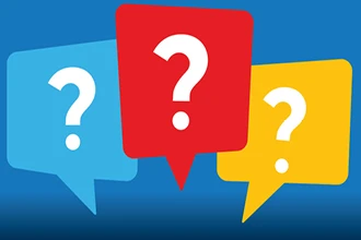 illustration of question marks in speech bubbles