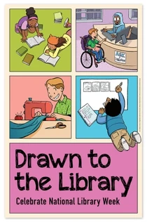 Drawn to the Library poster
