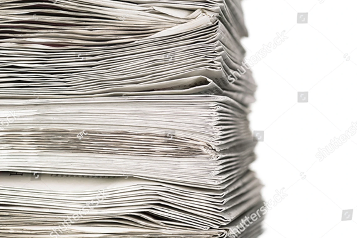 Stack of newspapers